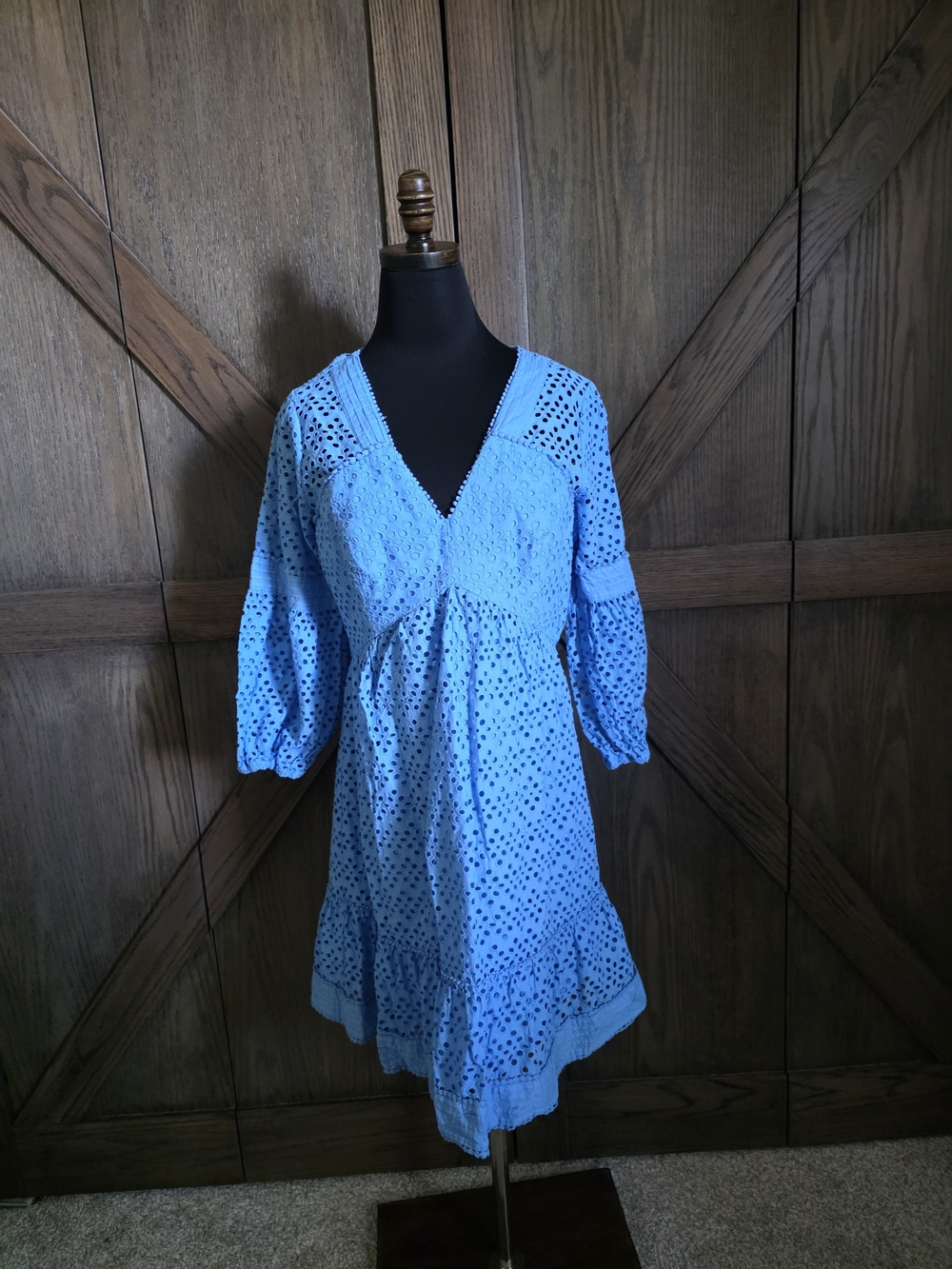 Lilly Pulitzer Sky Blue Eyelet Babydoll Dress